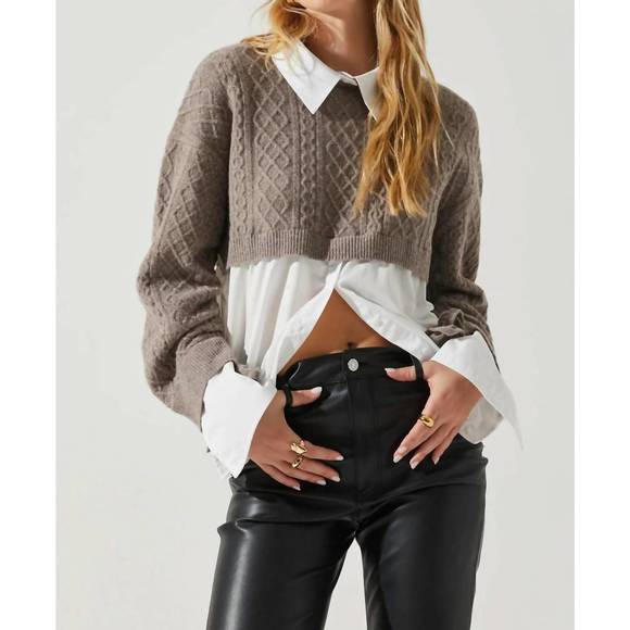 NEW ASTR the label carol sweater in gray - Picture 1 of 5